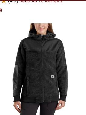 Carhartt Women's Hooded Sherpa Jacket in Black size XL